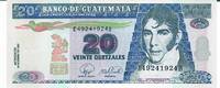 Guatemala 20 Quetzales Banknote Geldscheine -
