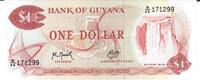 Guyana 1 Dollar Banknote Geldscheine -