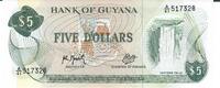 Guyana 5 Dollars Banknote Geldscheine -