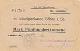 Deutschland Deutsches Reich 500 Tausend Mark Notgeldschein Notgeld Löbau Sachsen -