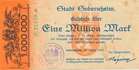 Deutschland Deutsches Reich 1 Million Mark Notgeldschein Notgeld Stadt Sobernheim Rheinland -