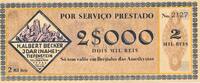 Brasilien 2000 , Dois Mil Reis H. Albert Becker aus Idar (Nahe)- Tiefenstein, Rheinland-Pfalz -