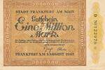 Deutschland Deutsches Reich 1 Million Mark Geldschein Banknote Frankfurt a. Main, Hessen -