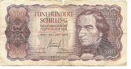 Österreich 500 Schilling Banknote -