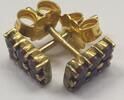 Böhmisches Granat Granatohrringe Granat Ohrstecker Granatschmuck vergoldet -