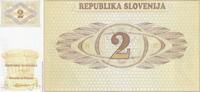 Slowenien 2 Tolar Banknote Geldscheine -