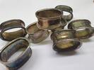 Antikes Besteck 8 x alte Serviertenringe Servierten versilbert -