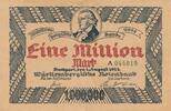 Deutsches Reich Deutschland 1 Million Mark Länderbanknote Notgeld, Württemberg , Stuttgart -