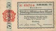Deutsches Reich Deutschland 50 Milliarden Mark Notgeldschein Notgeld Passau Bayern -