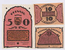 Deutschland-Altdeutschland 10, 25 und 50 Pfenning Notgeld De 3 Scheine 10, 25 und 50 Pfennig Reutergeld der Stadt Doberan -