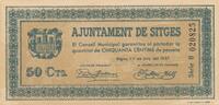 Spanien 50 Centimes Ajuntament De Sitjes -