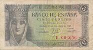 Spanien 5 Pesetas Banco De Espana -