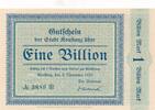 Deutsches Reich Deutschland 1 Billion Mark Notgeld Stadt Konstanz ( Baden-Württemberg) -