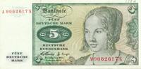 Deutschland BRD 5 Deutsche Mark , DM Serien A/K -