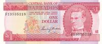 Barbados One Dollar o.D. ( 1973 ) PRESCOD BRIDGE -