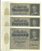 Deutschland 10.000 Mark Reichsbanknoten 3 Stück fortlaufende Nummer, Serie: G -