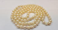 Endlose Perlenkette Akoya Perlen Perlencollier L: ca. 92 cm -