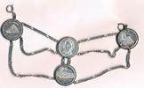 Moderne Trachtenschmuckkette ( Sterling Silber ) mit Silbermedaillen -