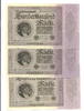 Deutschland 100.000 Mark Reichsbanknote 3 Banknoten Fortlaufende Zahlen,KN 8stellig grün -