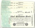 Deutschland 5 Millionen Mark 35 Stück Reichsbanknote Banknoten KN 7tellig, rot Serie B I unz -