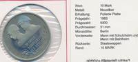 DDR 10 Mark Kampfgruppen ( leicht angelaufen ) -