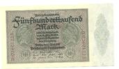 Deutschland 500.000 Mark Reichsbanknote KN 8stellig, je zweimal auf Vs.u.Rs. -