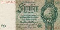 Deutschland 50 Reichsmark Reichsbanknote Udr.-Bst. K Serie D, 8 Stellig -