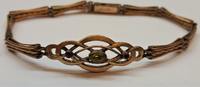 Antikes Armband Double mit Peridot Rubin L: 18 cm -