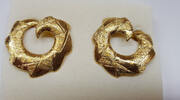 Pierre Lang Ohrringe PL Ohrstecker Ohrschmuck Creolen VERGOLDET -