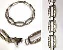 antikes Armband 835er Silber Silberarmband Damenarmband bewegliche Glieder -