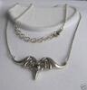 Collier 925er Silber Silbercollier Kette Granatkette -