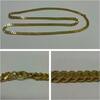 lange Panzerkette Kette vergoldet Double 80 cm -