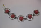 Sterling Silberarmband mit Rhodochrosit 925 er Silber Rhodochrosit Silberschmuck -