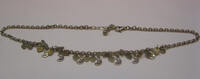 Schönes Silbercollier mit kleinen Halbmonden und Herzen 925 er Silber Collier -