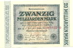 Deutschland Reichsbanknote KN 6stellig, rot FZ: MM -