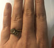 Ring Größe 59 Schmuck vergoldet Modeschmuck Gold Double -