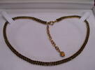 Kette Collier vergoldet mit rote Steine Silberschmuck Halsschmuck -