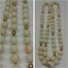 Engelshautkoralle Koralle Korallenkette Korallencollier 585 er Gold 88 cm -