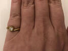 Ring Größe 4 47 Pierre Lang Schmuck PL vergoldet mit farblosen Steinen -