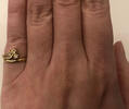 Ring Größe 4 47 Pierre Lang Schmuck PL vergoldet mit farblosen Steinen -