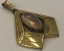 Anhänger mit Rosenquarz vergoldet American Double Modeschmuck -
