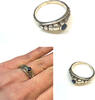 Sterling Silberring 925 er Silber mit schwarzem Stein Silberschmuck Ring 61 -