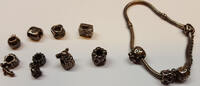925er Silber Pandora Armband + 9 Anhänger Charms ALE -