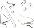 Sterling Silber Set 925 er Silber Silberkette und Silberohrstecker Silberschmuck -