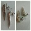 Spitze Ohrringe 925er Silber Ohrstecker Ohrschmuck Ohrring Silberschmuck -