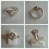 Schöner Silberring 925er Silber mit kleiner Goldfassung 585er Gold Goldring Ring -