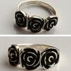 Silberring 800er Silber 3 Rosen Ring Silberschmuck -