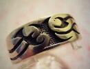 Tribal Muster 925er Silber Gothic Silberring -