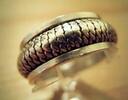 925er Silber Rollring Silberring Muster -