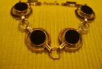 Silberarmband 835er Silber Armband mit Onyx -